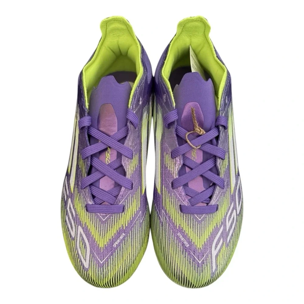 Adidas F50 Elite FG Purple Rush Cloud White Lucid Lemon GS Sz 12K New JH7714